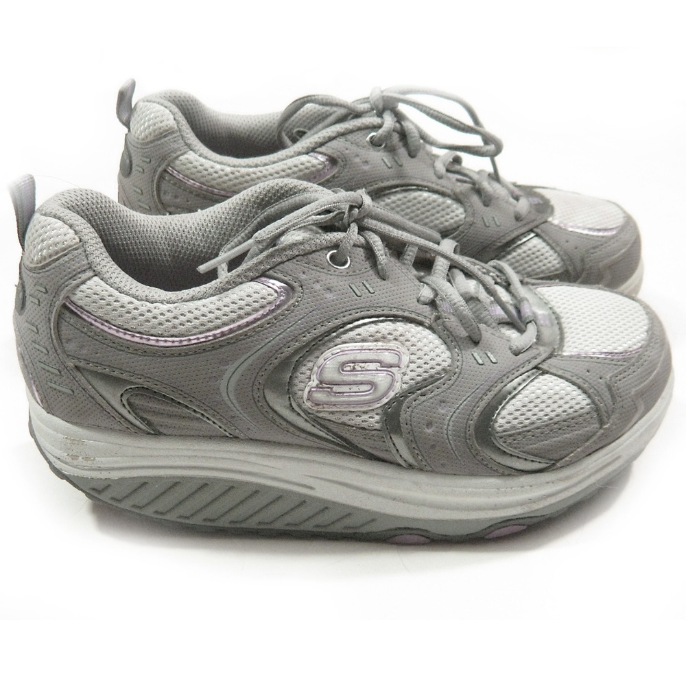 Sketchers Shape Ups Gray w/Pink Trim